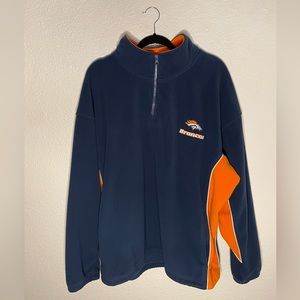 Denver Broncos Fleece Quarter Zip Jacket Size XL